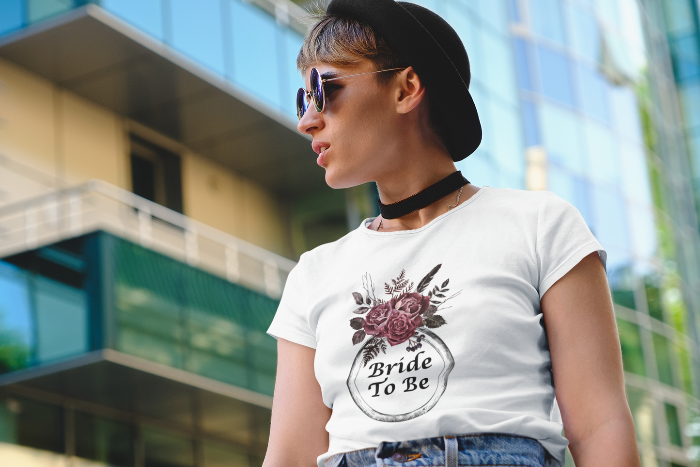 Dark rose bridal t-shirt