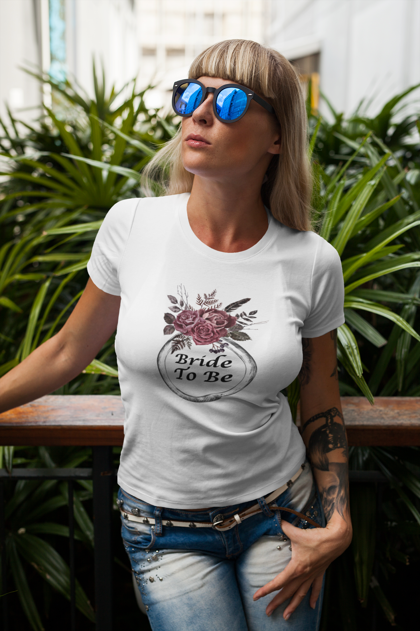 Dark rose bridal t-shirt