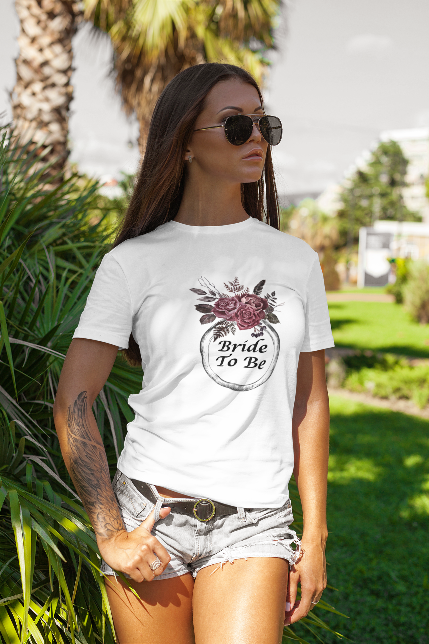 Dark rose bridal t-shirt