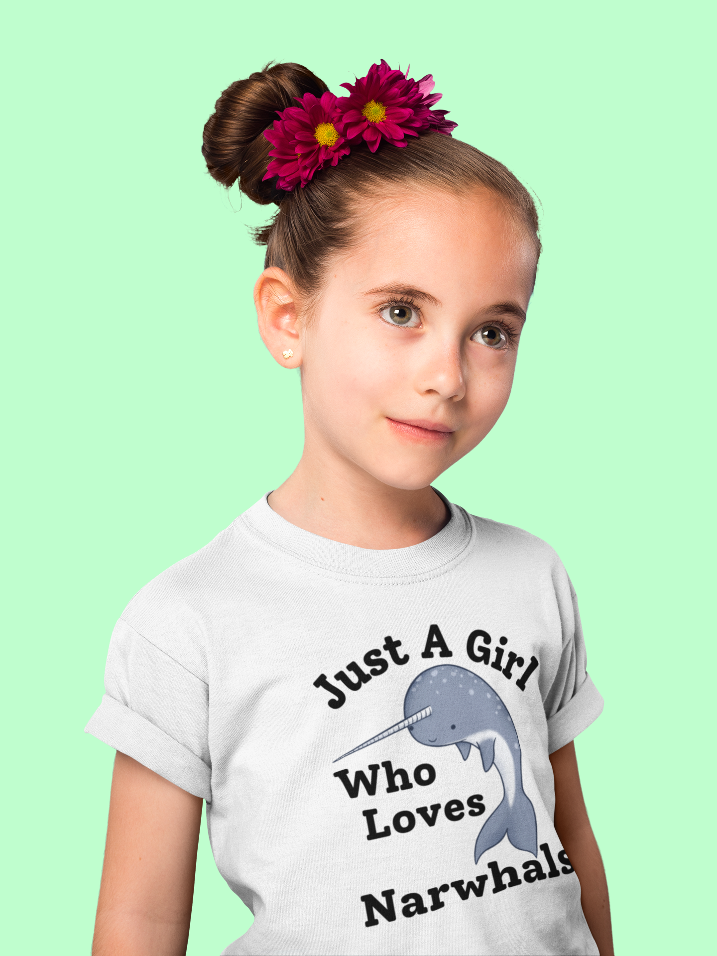 Just A Girl Who Loves Narwhals t-shirt