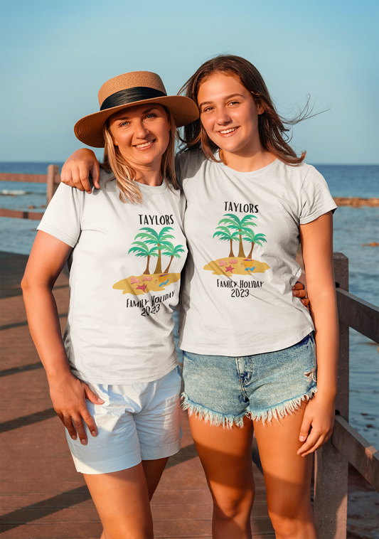 Matching family holiday t-shirts