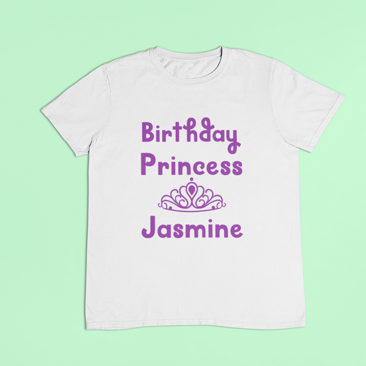 Personalised birthday princess t-shirt