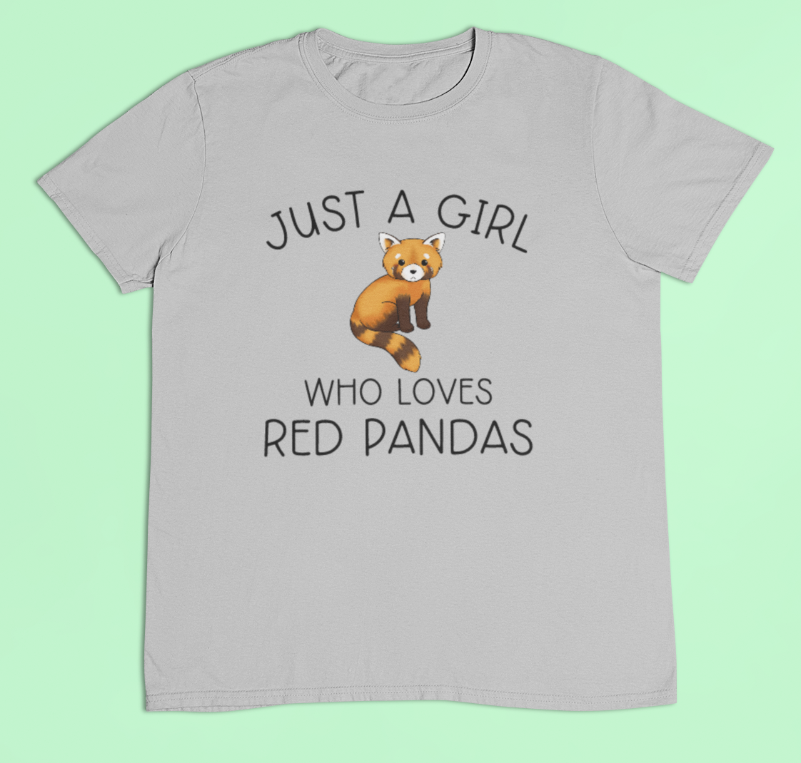 Red panda t-shirt -  Just a boy/girl who loves red pandas - grey