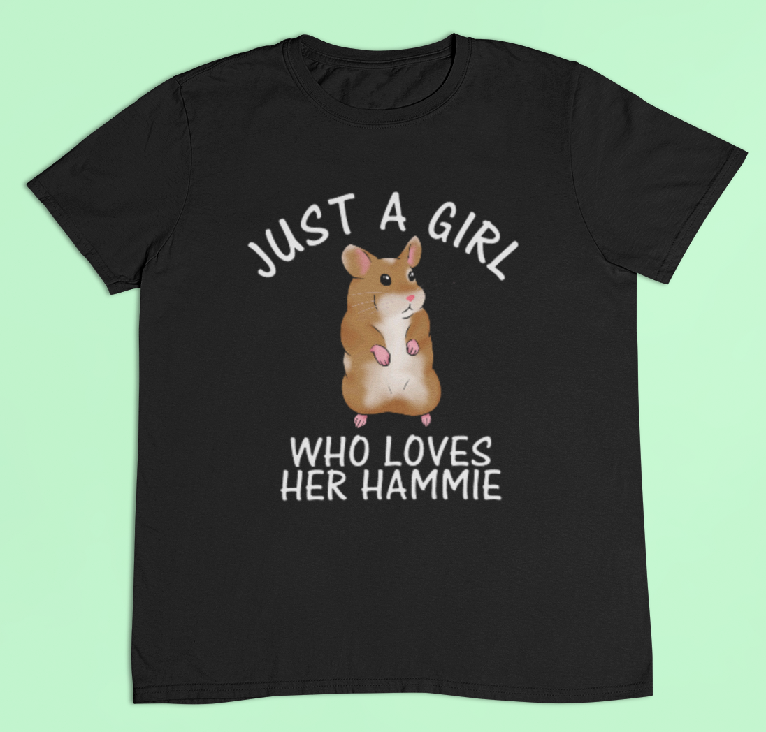 Just a girl who loves her hammie t-shirt - hamster love t-shirt - children's sizes