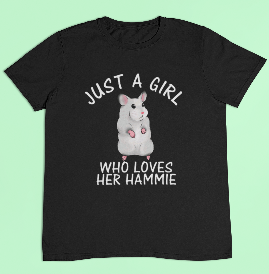Just a girl who loves her hammie t-shirt - hamster love t-shirt - children's sizes