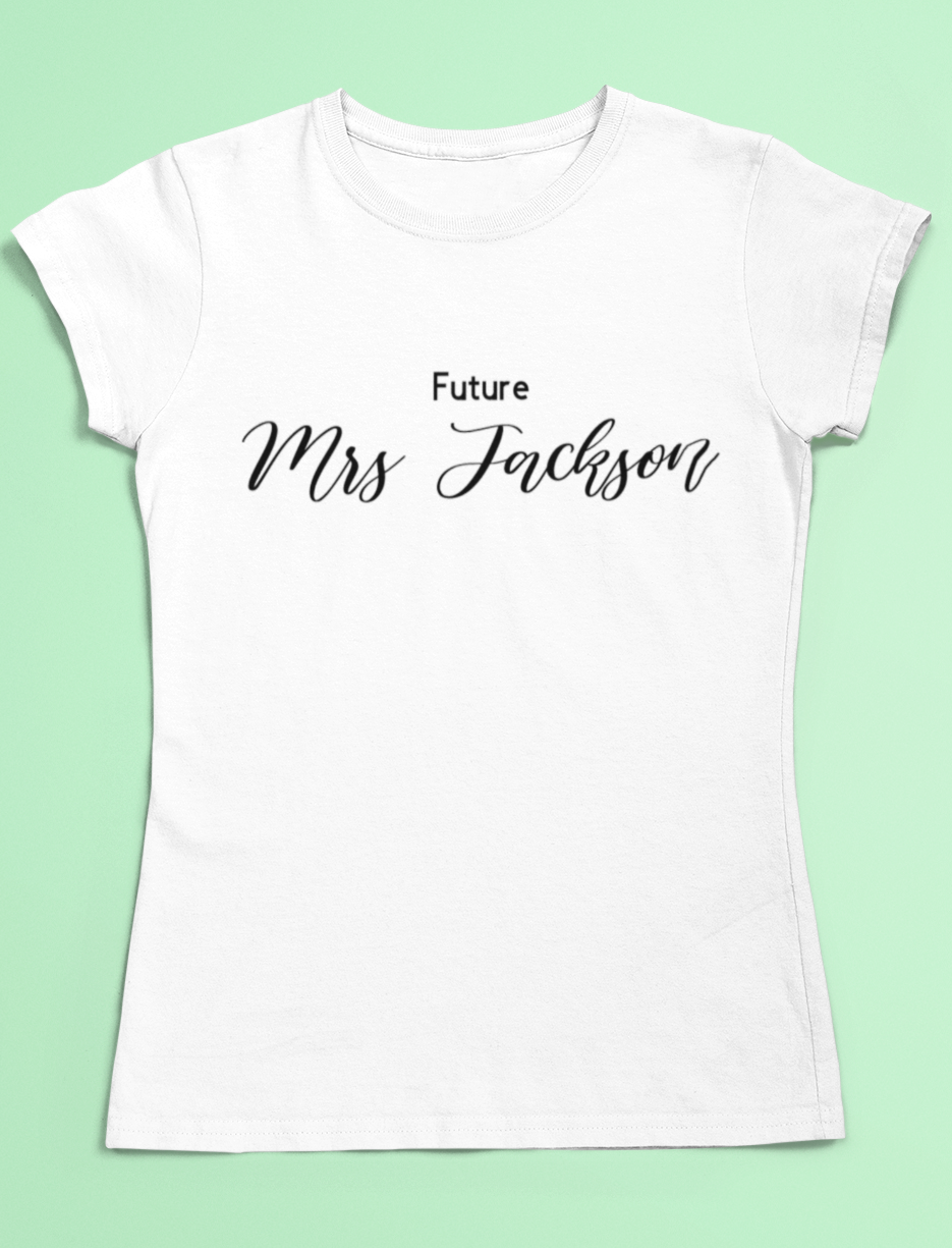 Personalised future Mrs t-shirt