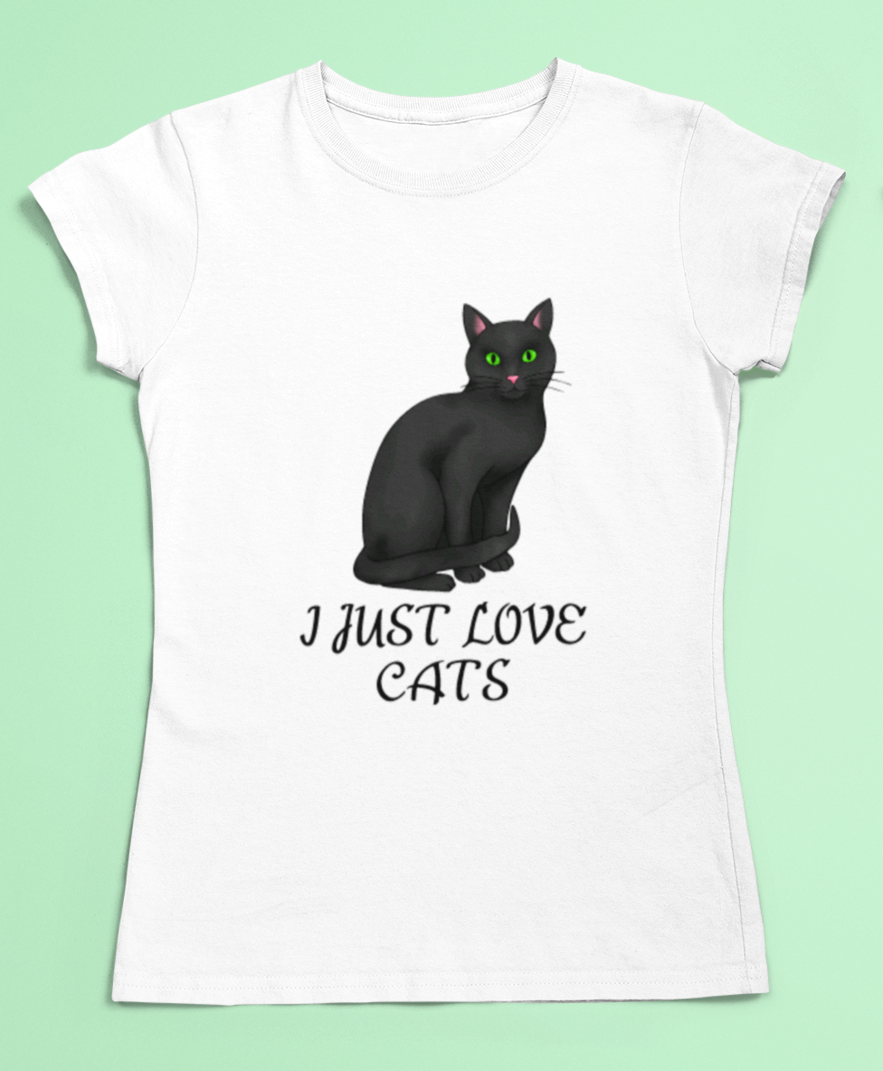 I Just Love Cats T-shirt in White