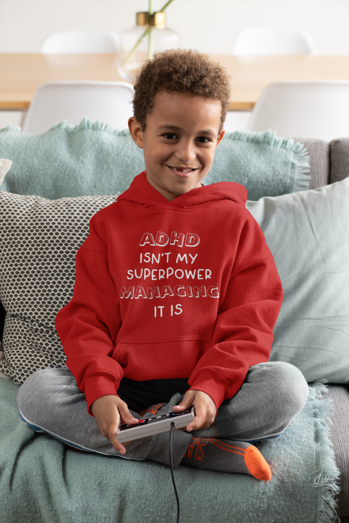 ADHD hoodie - ADHD isn't my super power, managing it is - Red Hoodie