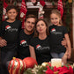 Personalised Christmas family tops with Santa hat