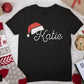 Personalised Christmas family tops with Santa hat