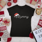 Personalised Christmas family tops with Santa hat