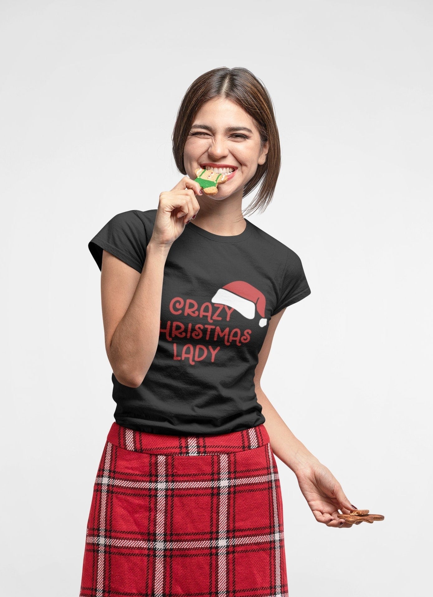 Crazy Christmas lady T-shirt