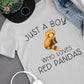 Red panda t-shirt -  Just a boy/girl who loves red pandas - grey