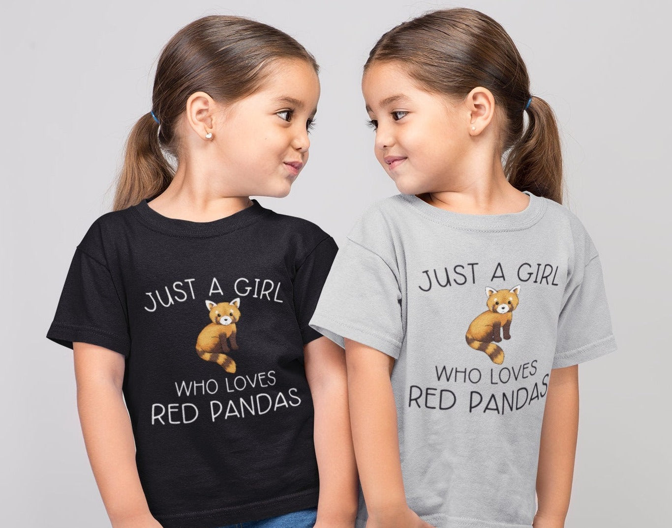 Red panda t-shirt -  Just a boy/girl who loves red pandas - black