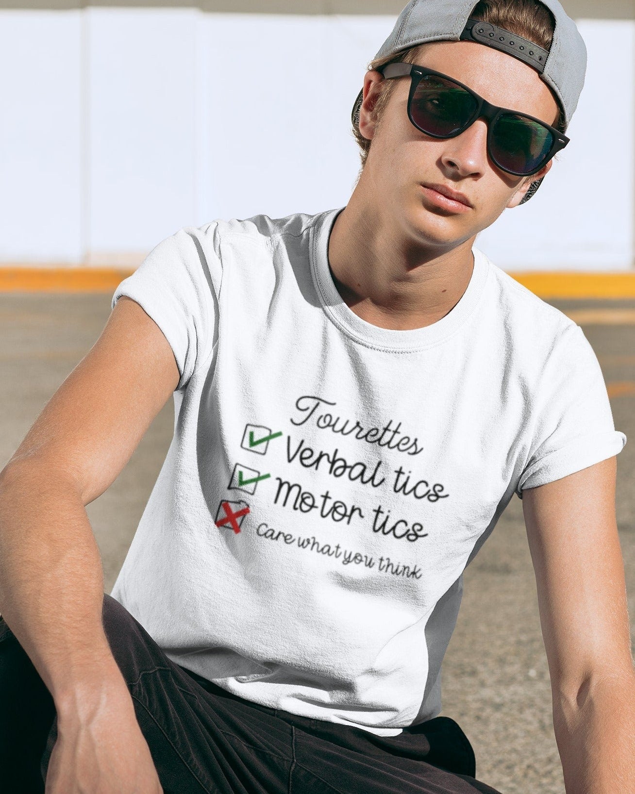 Tourette's syndrome t-shirt - Don't care what you think