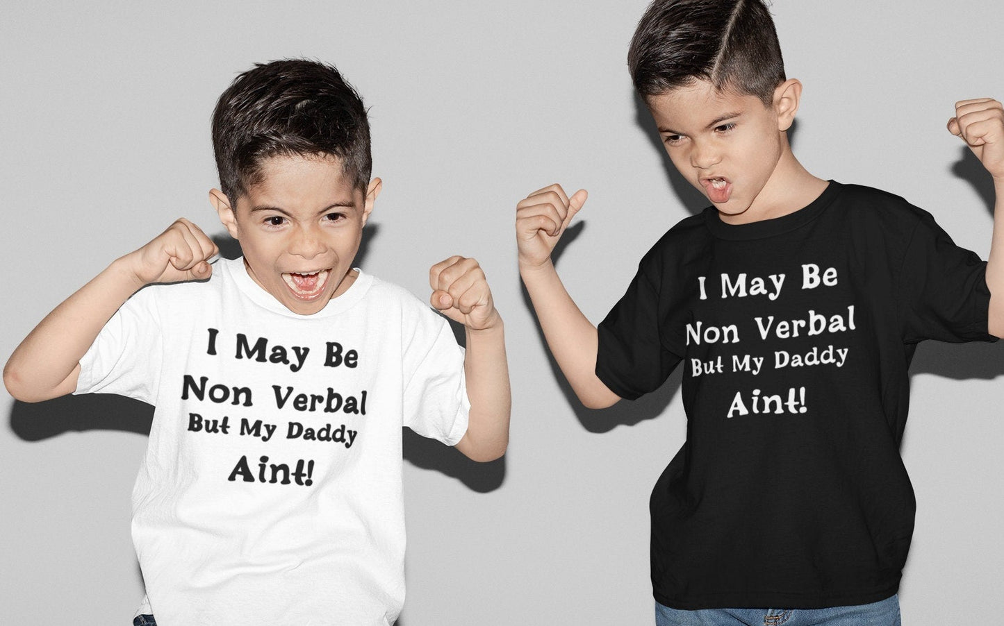 Non verbal awareness t-shirt - I may be non verbal but my Daddy ain't t-shirt