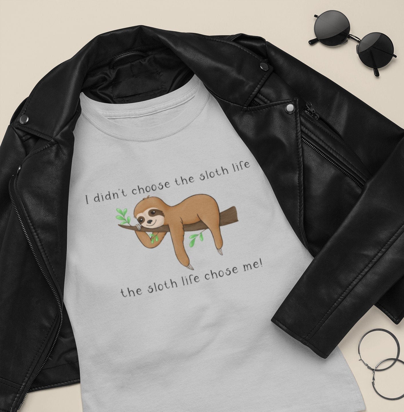 Sloth t-shirt -The sloth life chose me t-shirt