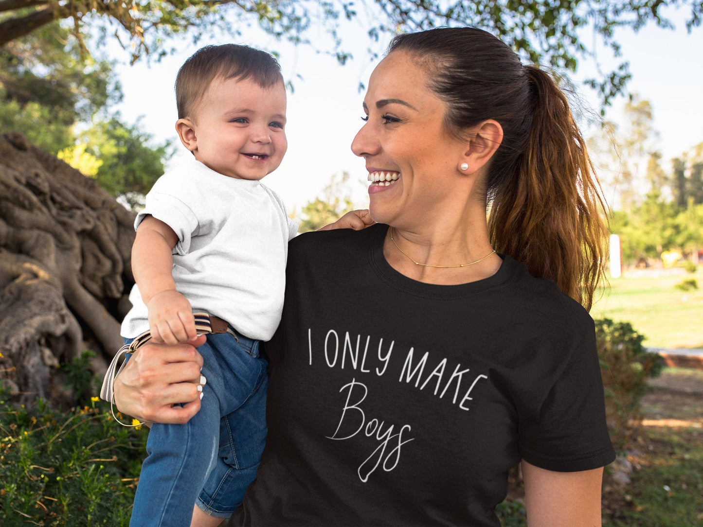 Boy mum t-shirt - I only make boys