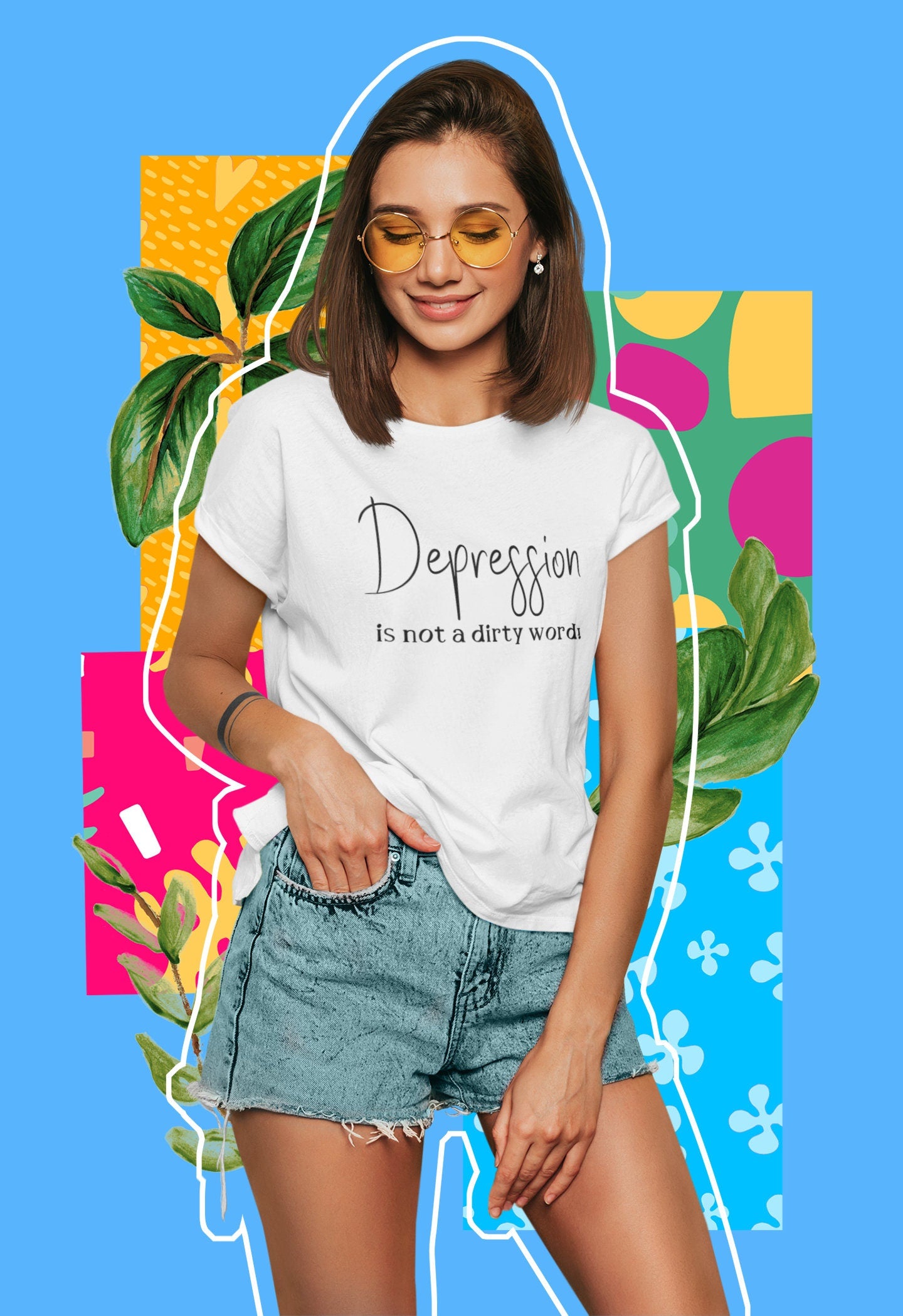 Depression t-shirt- Depression is not a dirty word