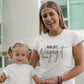Mum t-shirt with - mum life, winging it- personalised with date.