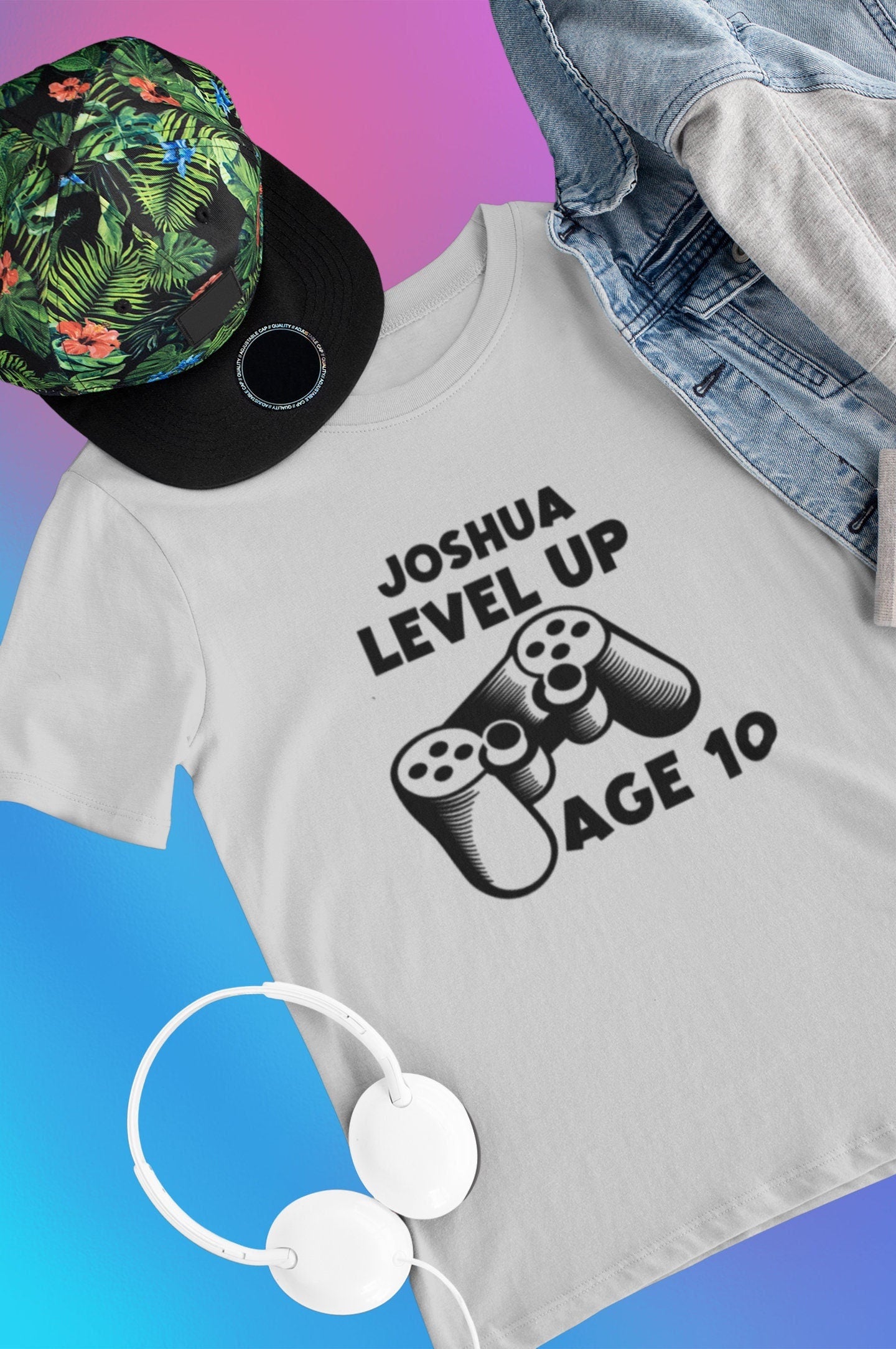 Personalised birthday gaming t-shirt