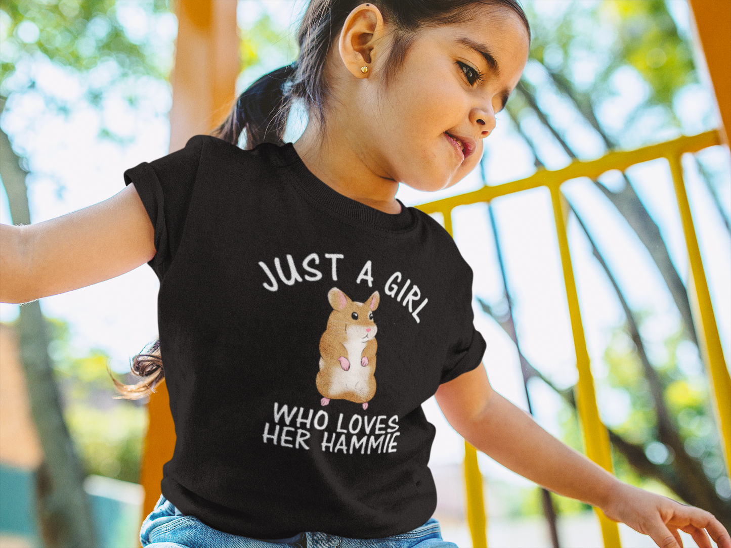 Just a girl who loves her hammie t-shirt - hamster love t-shirt - children's sizes