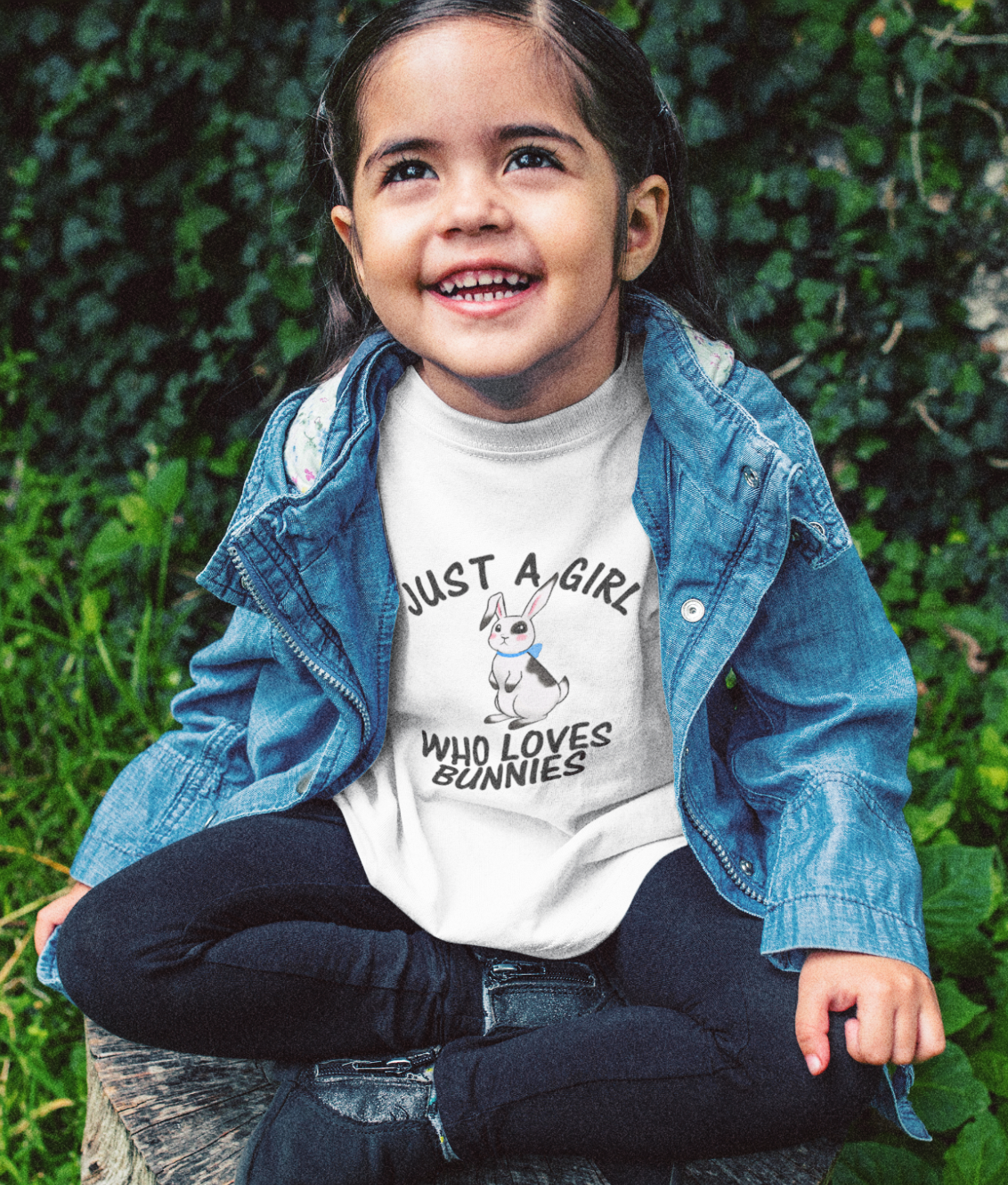 Just a girl who loves bunnies t-shirt.