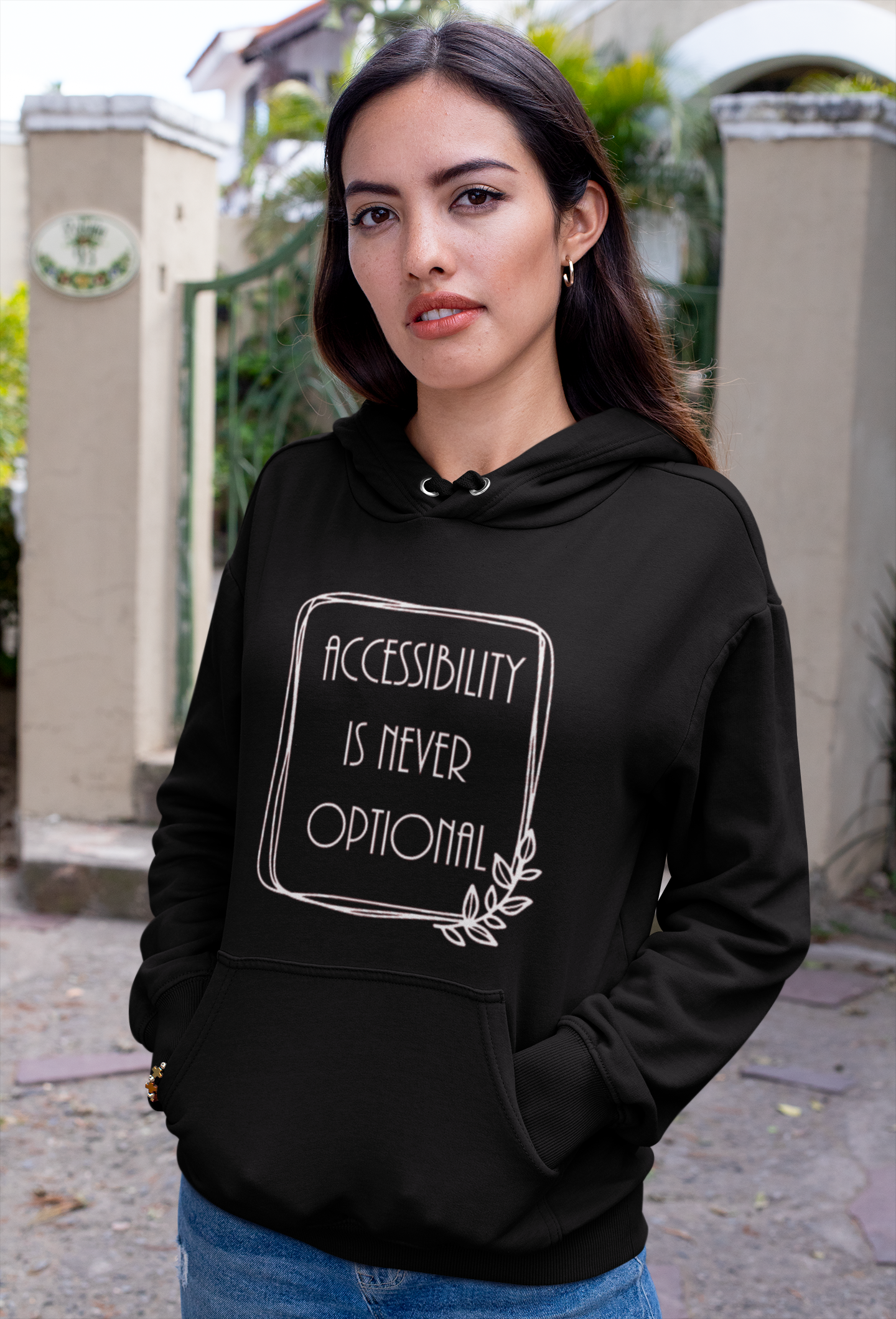 Accessibility Is Never Optional Hoodie- Black