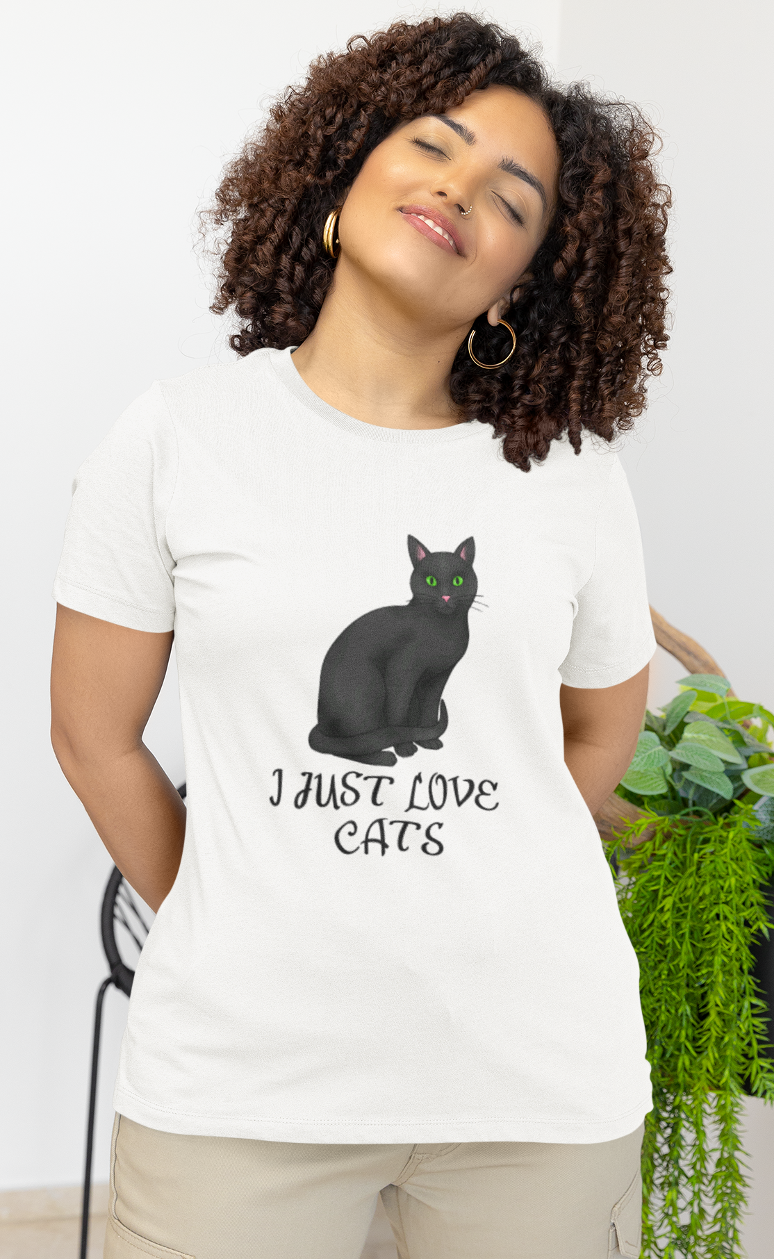 I Just Love Cats T-shirt in White