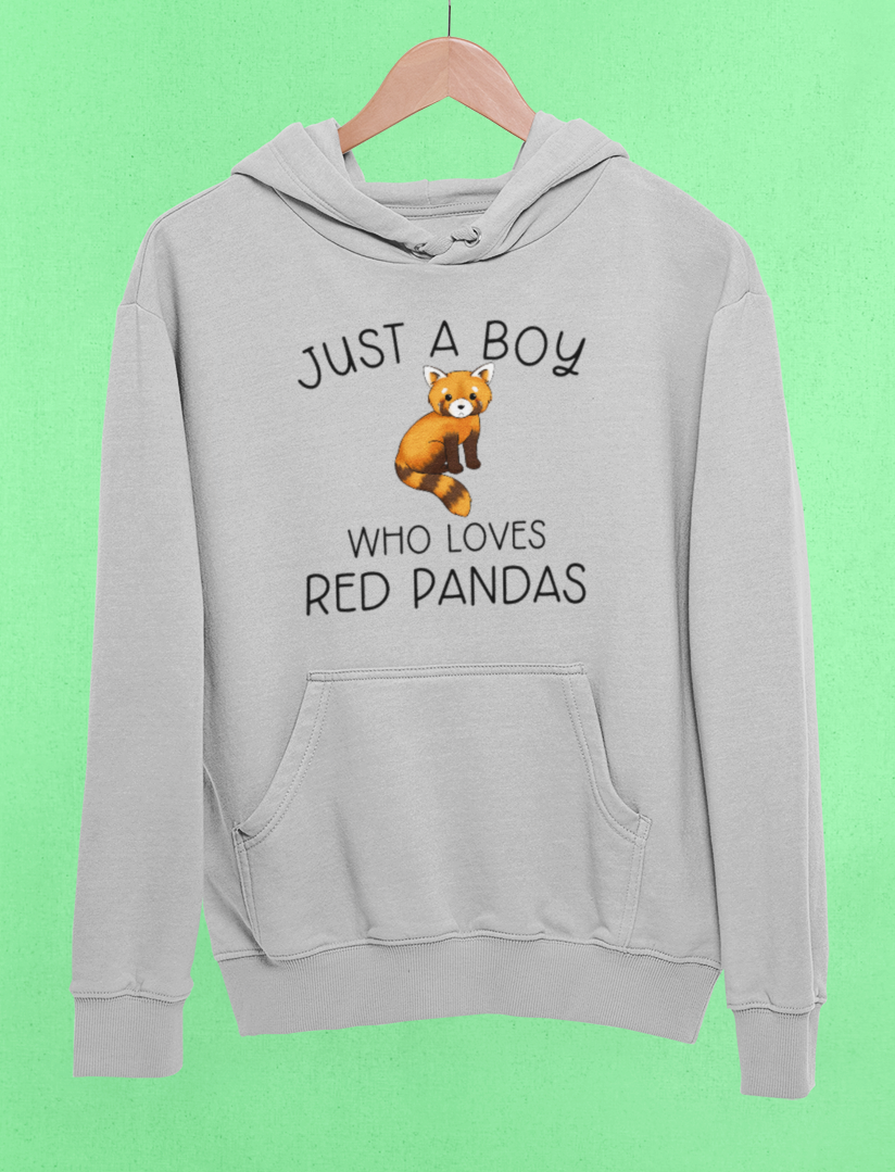 Red panda hoodie -  Just a boy/girl who loves red pandas hoodie in grey