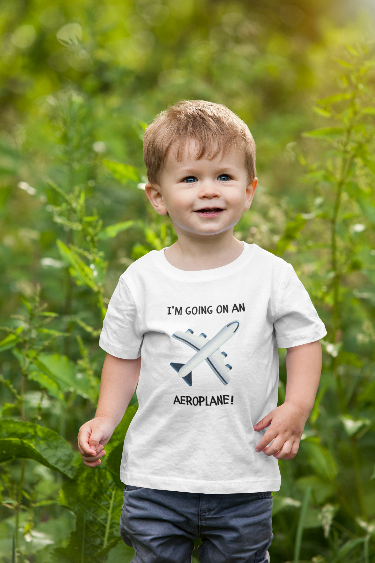 Childs holiday t-shirt - I'm going on an aeroplane