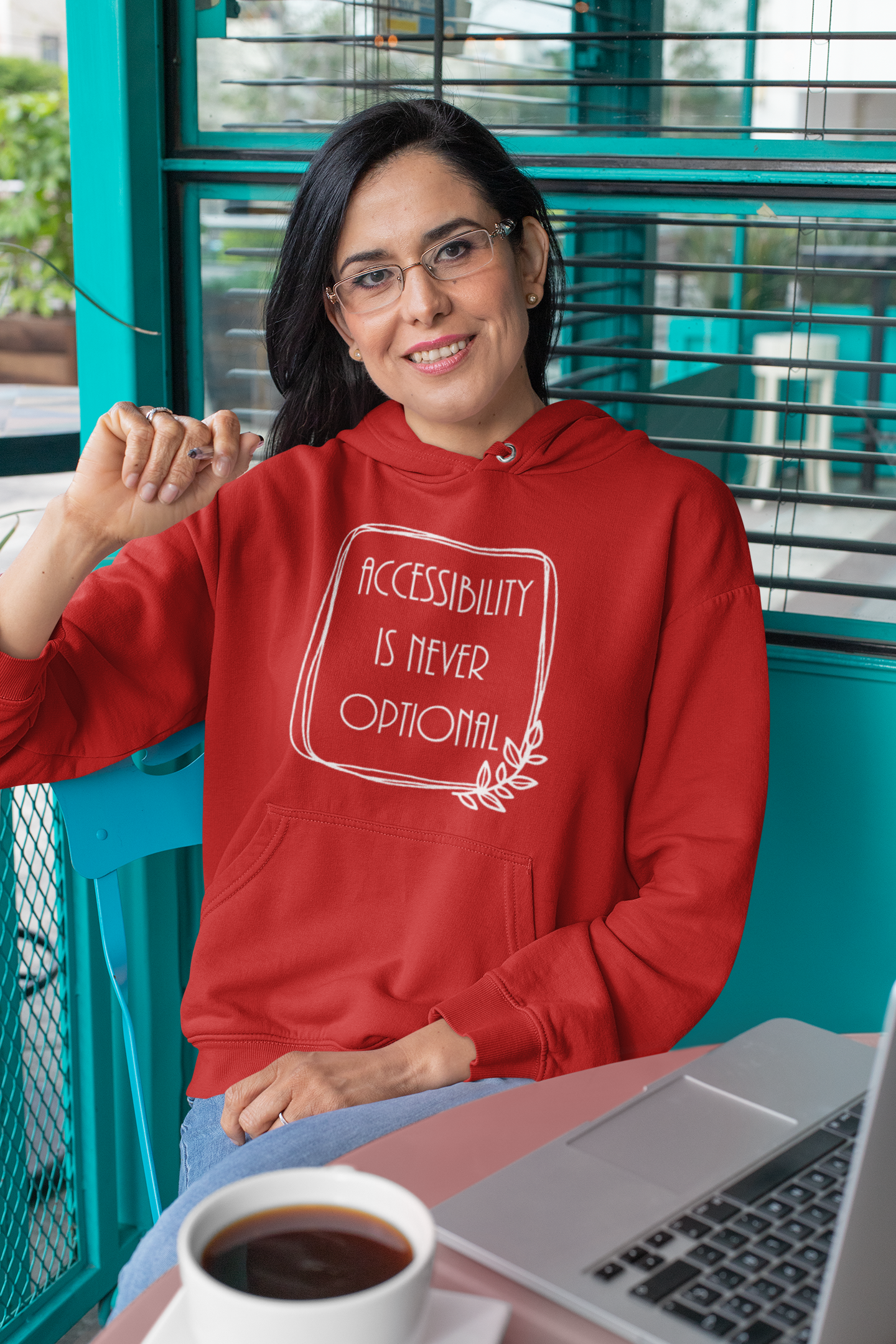 Accessibility Is Never Optional Hoodie - Red