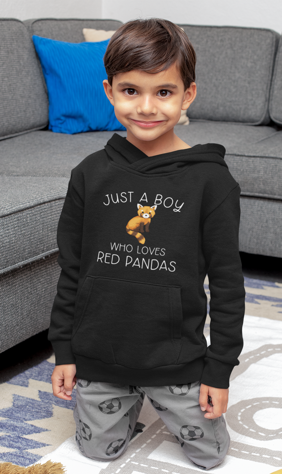 Red panda hoodie -  Just a boy/girl who loves red pandas hoodie in black