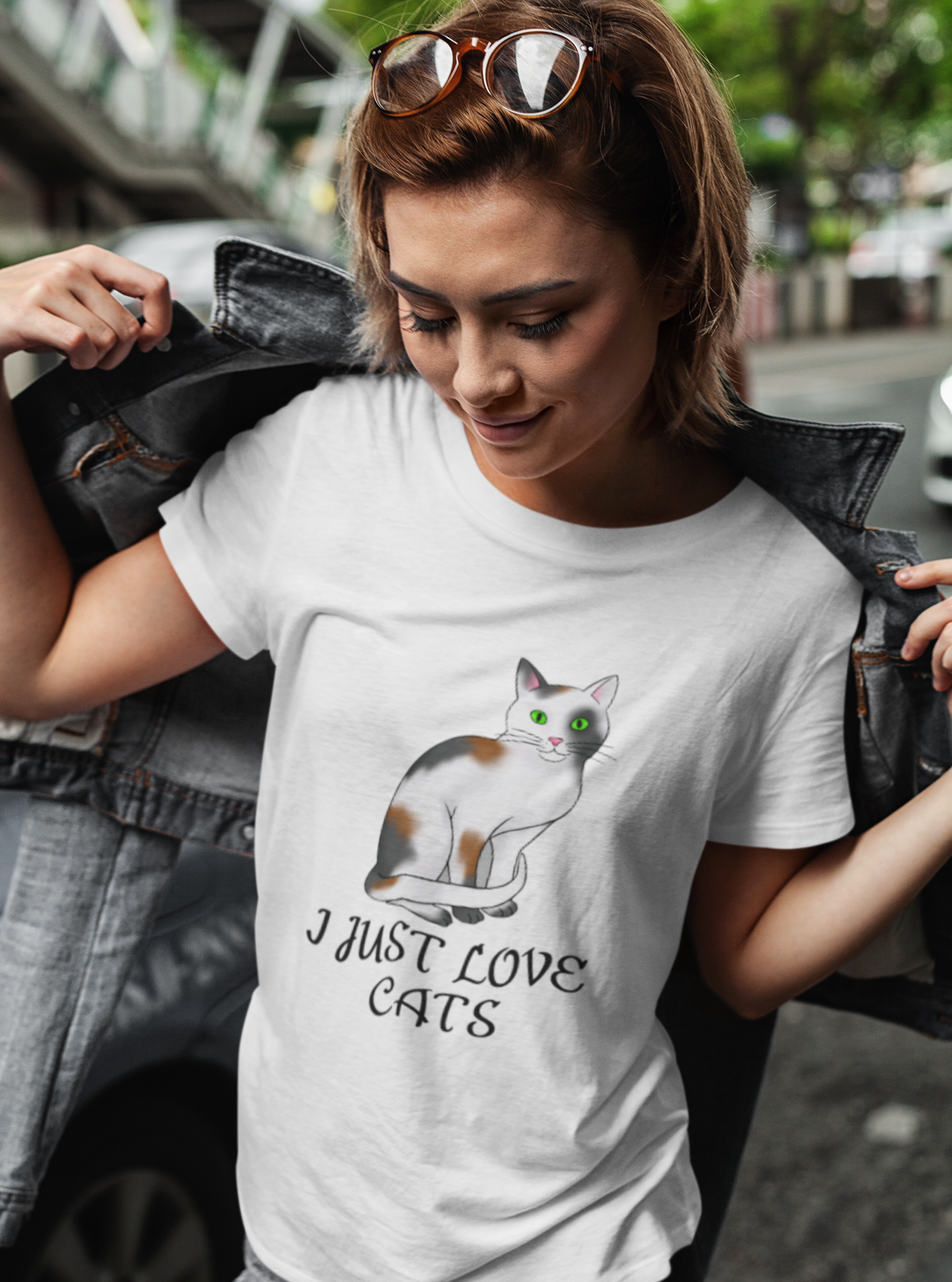 I Just Love Cats T-shirt in White