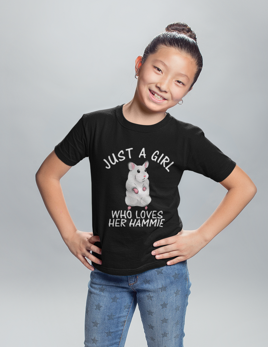 Just a girl who loves her hammie t-shirt - hamster love t-shirt - children's sizes