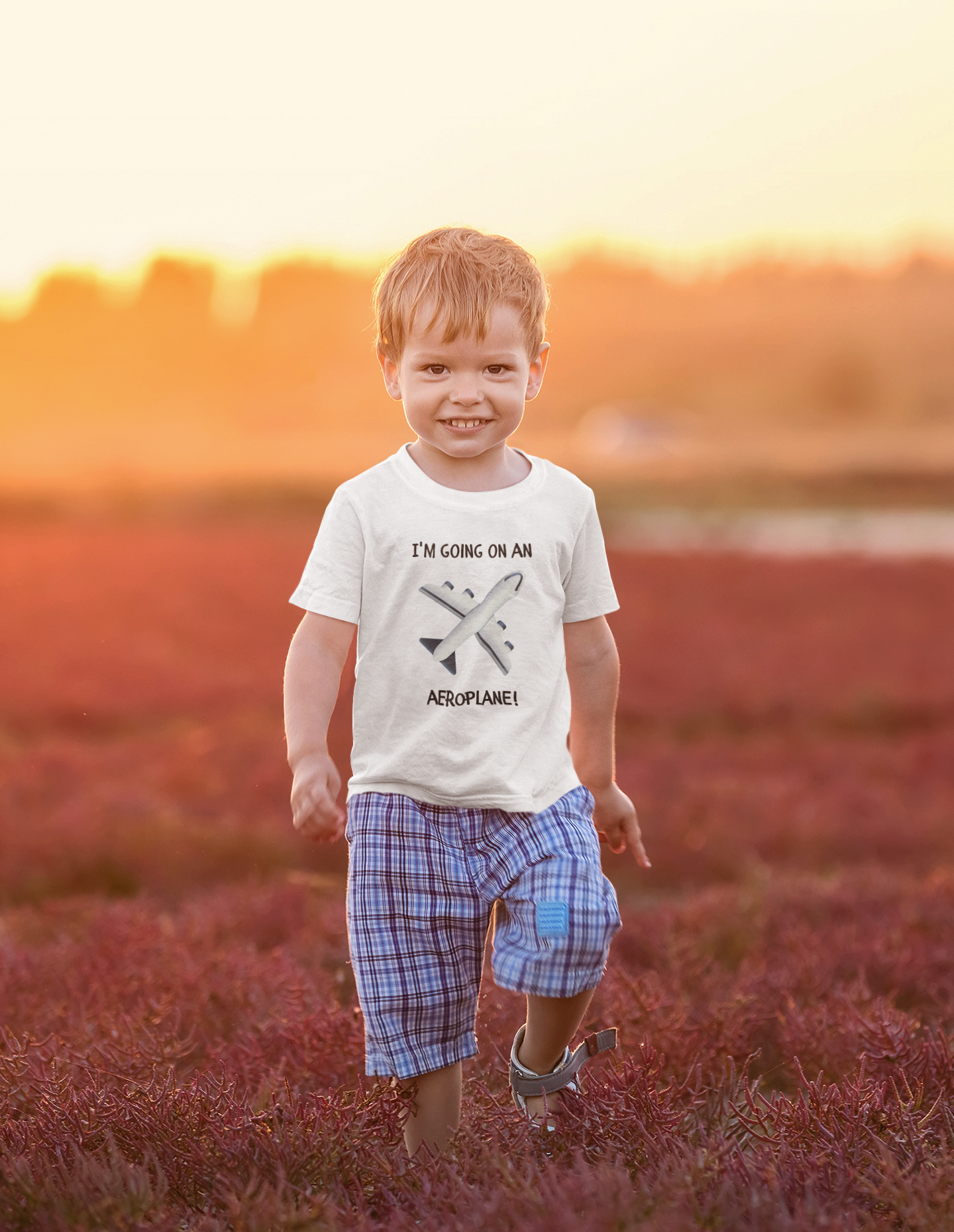 Childs holiday t-shirt - I'm going on an aeroplane