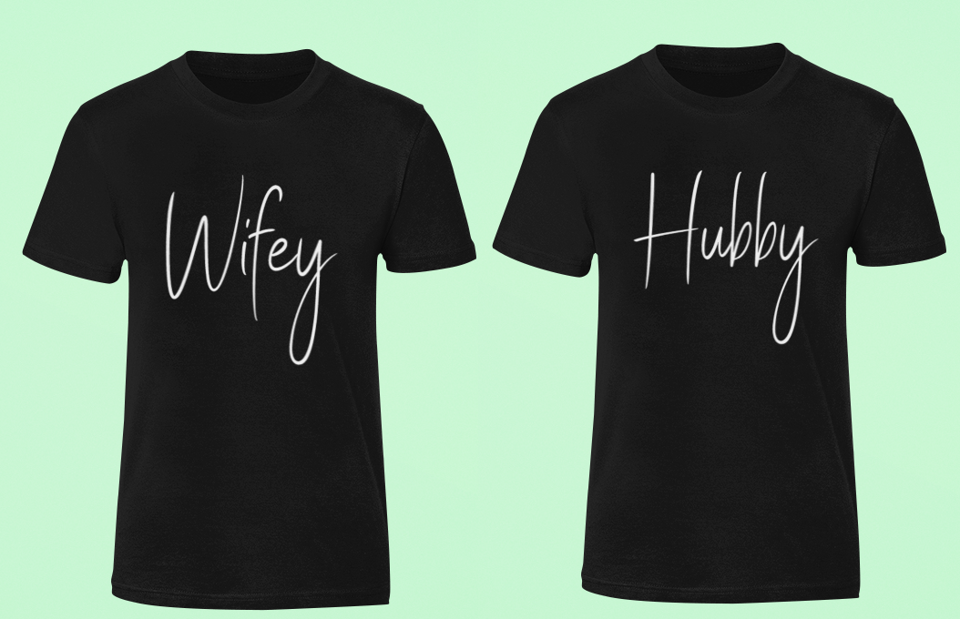 Hubby and wifey matching tops