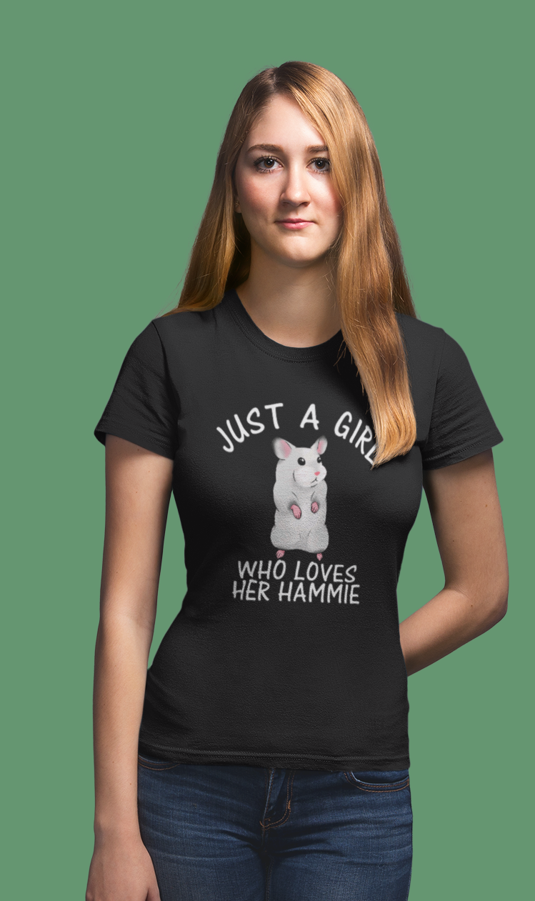 Just a girl who loves her hammie t-shirt - hamster love t-shirt - Women's sizes