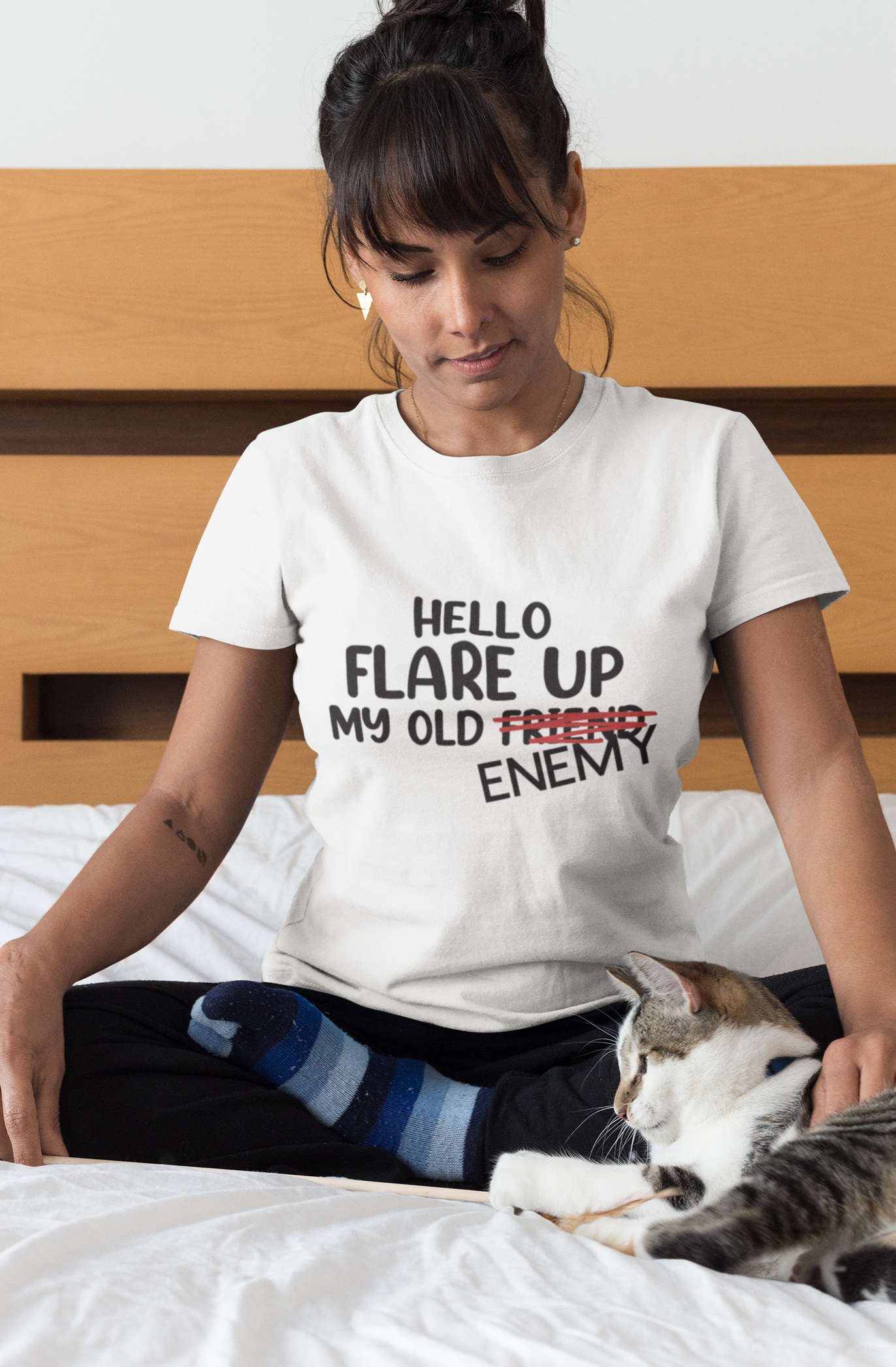 Flare up t-shirt - Hello flare up my old friend/enemy